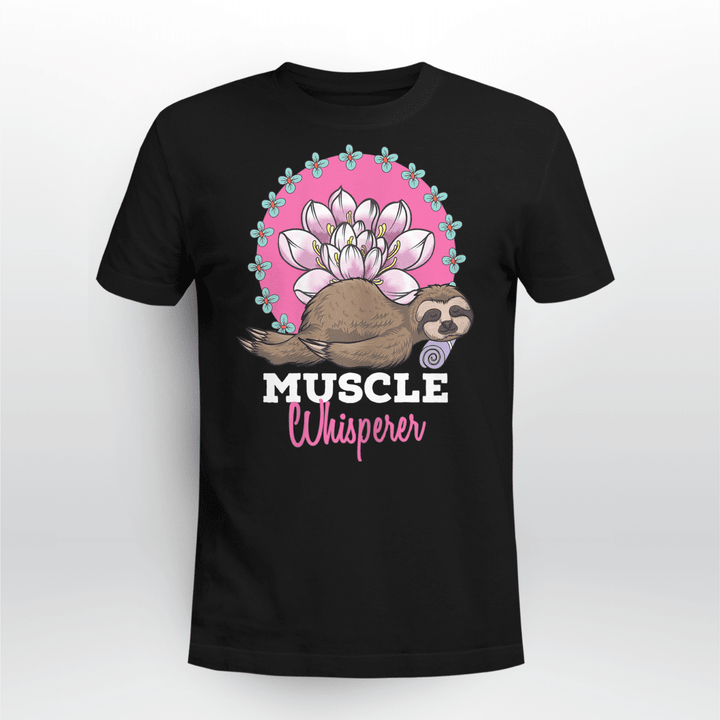 Massage Therapist Classic T-shirt Muscle Whisperer Sloth