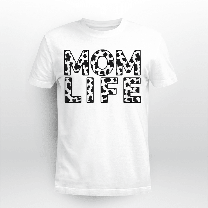 Cow Classic T-shirt Cow Print Farm Life Mom Life