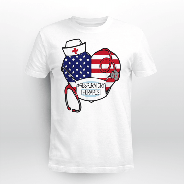 Respiratory Therapist LOVE AMERICA T-Shirt