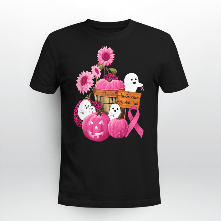 Breast Cancer Awareness Unisex T-shirt Halloween Pink