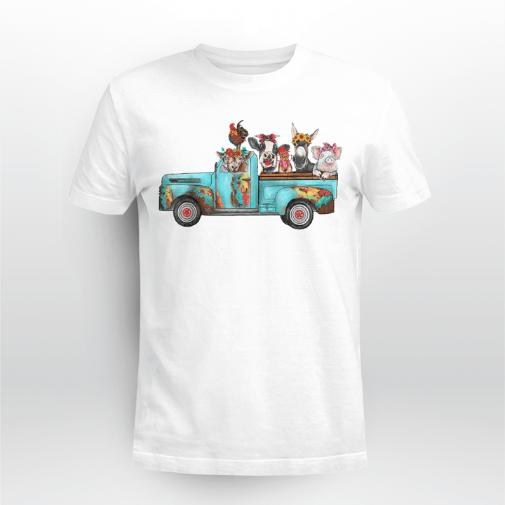 Farm Truck with Farm animals T-Shirt