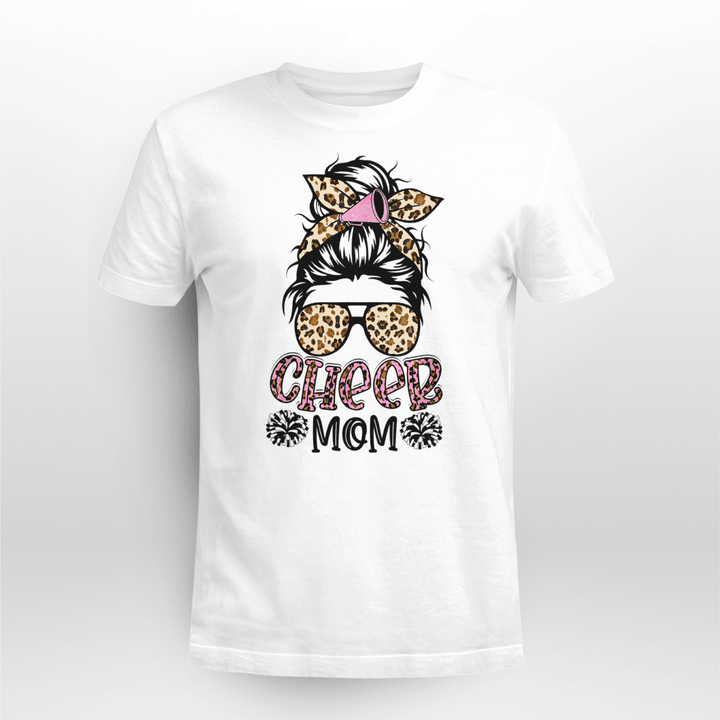 Cheer Mom Messy Bun 1 Classic T-shirt
