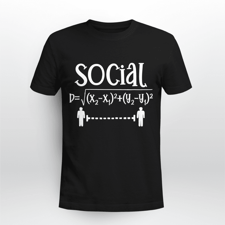 Math Teacher T-shirt Social Distancing