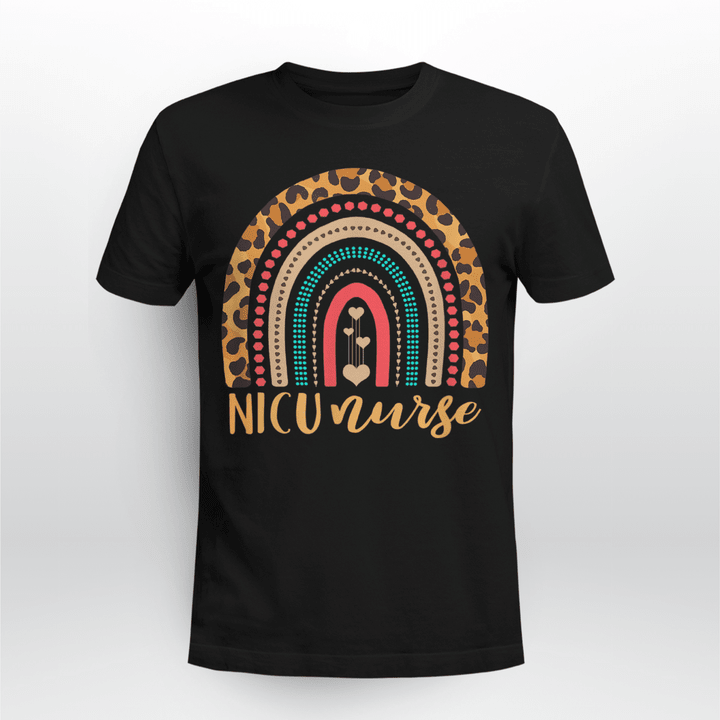 NICU Nurse T-shirt Leopard NICU