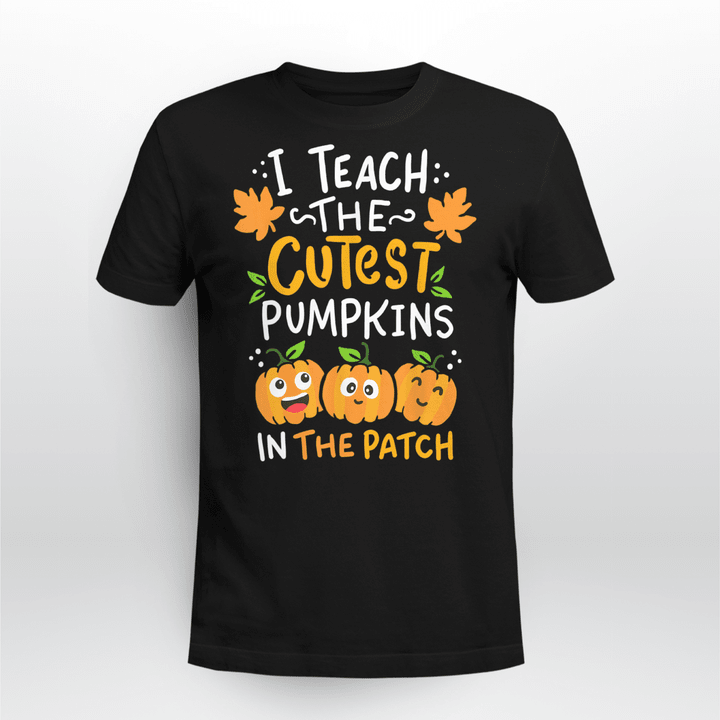 Halloween Teacher T Shirt Cutest Pumpkin