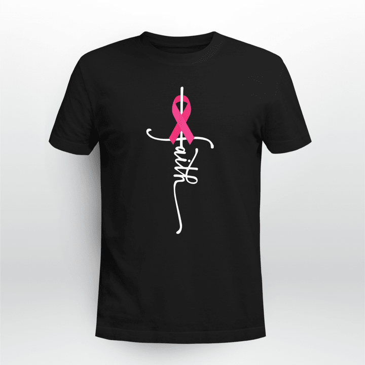 Breast Cancer Awareness Unisex T-shirt Faith V1