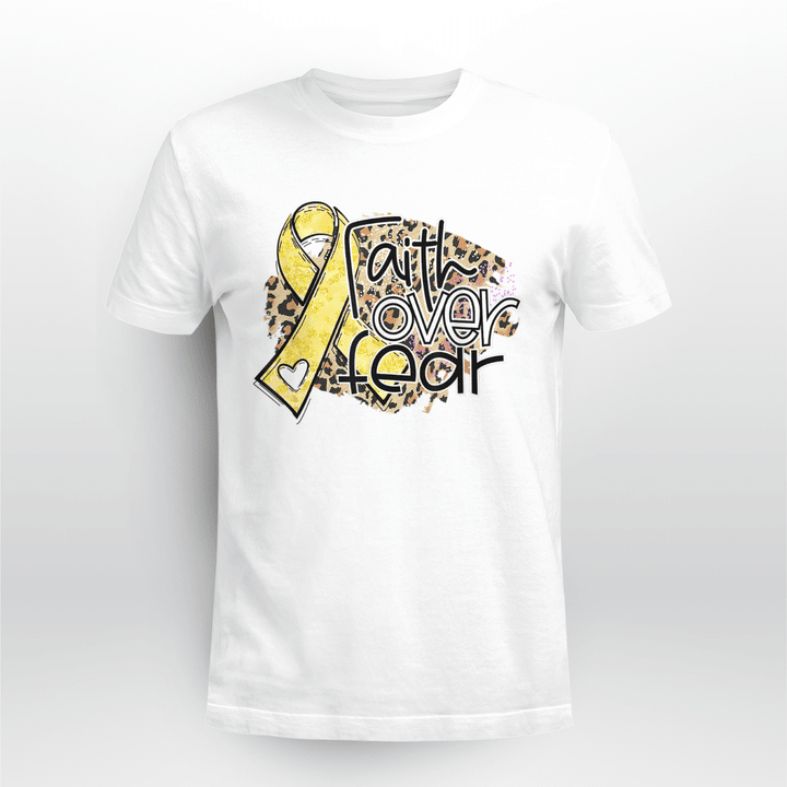 Childhood Cancer T-shirt Faith Over Fear