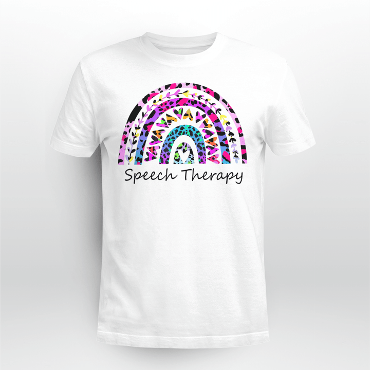 Speech Therapy Rainbow Speech Language Pathologist Gift Slp T-Shirt