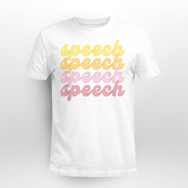 Speech Therapy SLP Therapist Retro Beachy T-Shirt