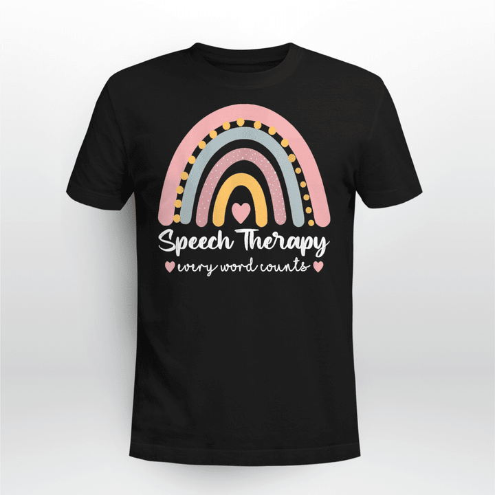 Speech Therapy Rainbow Cute SLP Speech Language Pathology T-Shirt