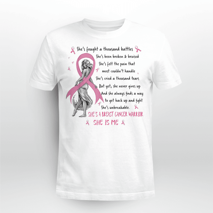 She's A Breast Cancer Warrior She Is Me - Breast Cancer T-Shirt