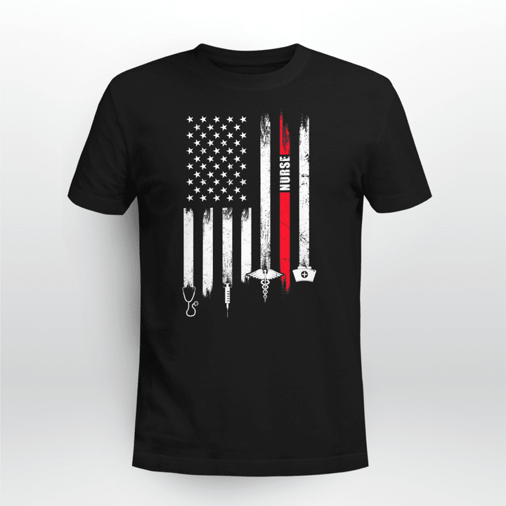 Nurse Classic T-shirt American Flag