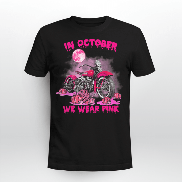Breast Cancer Awareness Unisex T-shirt Pink Motorbike