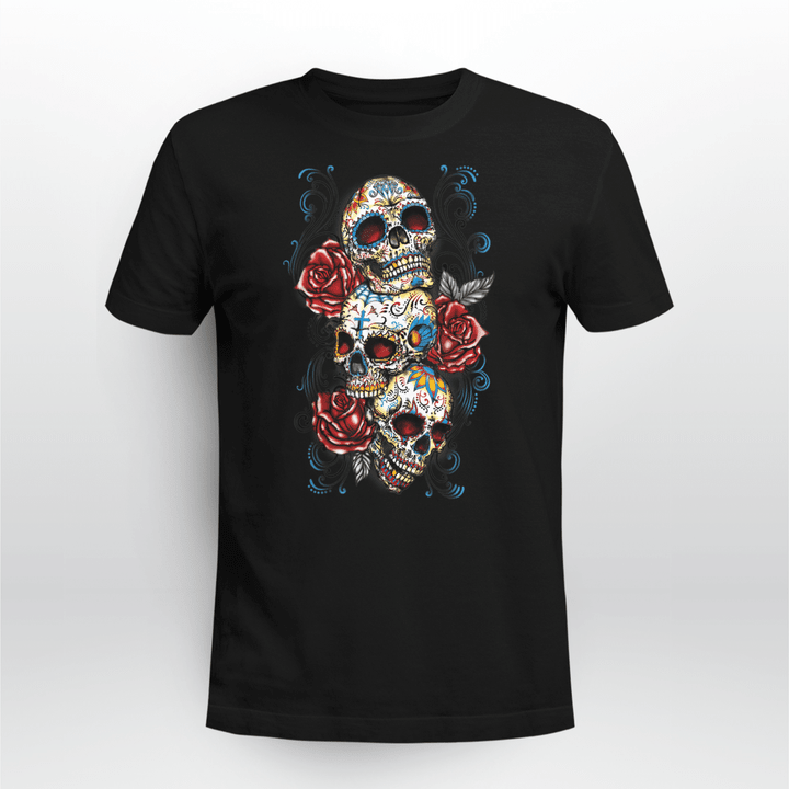 Day Of The Dead Classic T-Shirt Skulls In Love