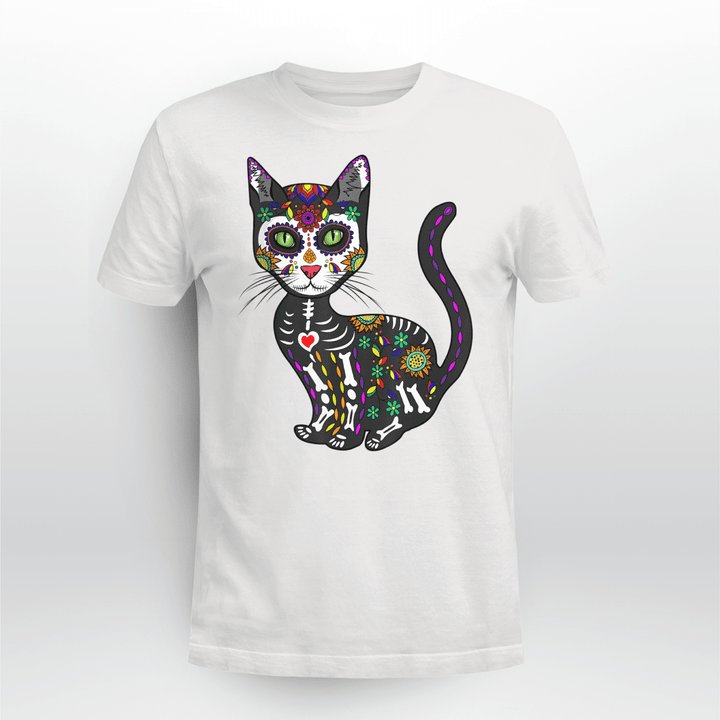 Day Of The Dead Classic T-Shirt The Mexican Cat