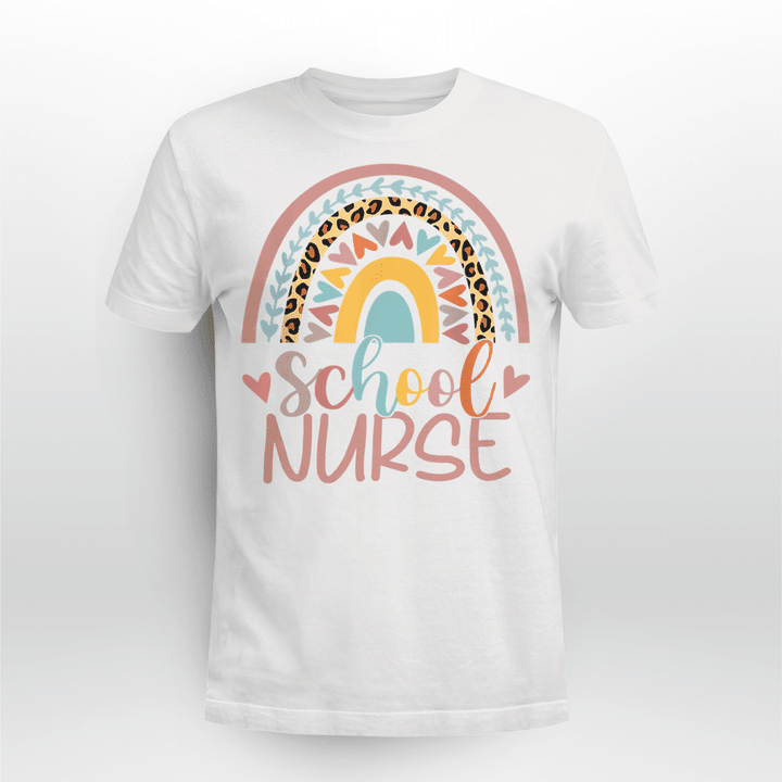 Nurse T-shirt Beautiful Rainbow