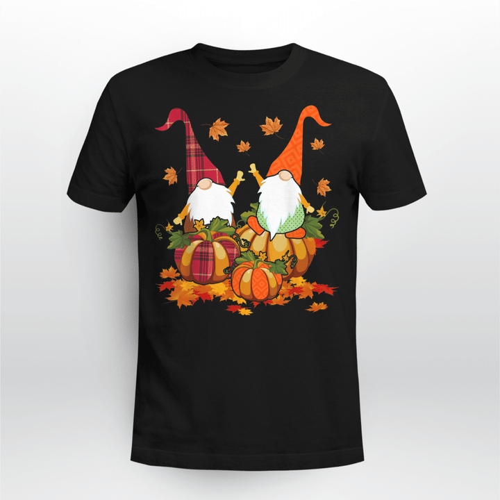 Thanksgiving T-shirt Couple Gnomes