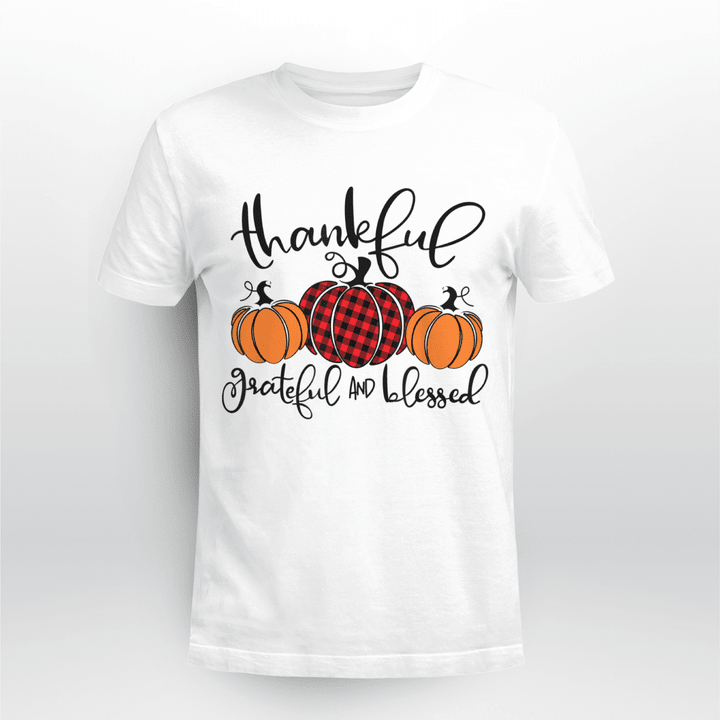 Thanksgiving T-shirt Grateful And Blessed
