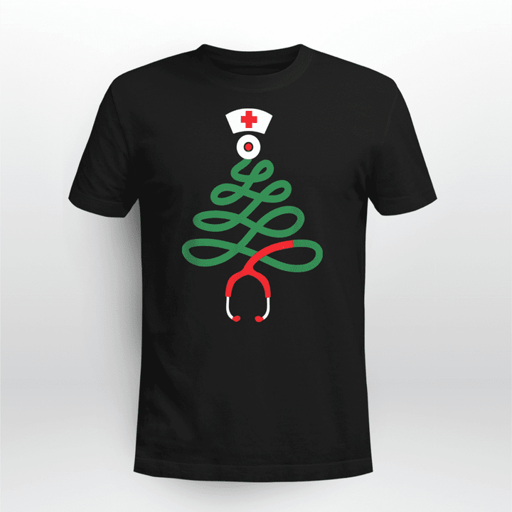 Nurse T-shirt Christmas Tree