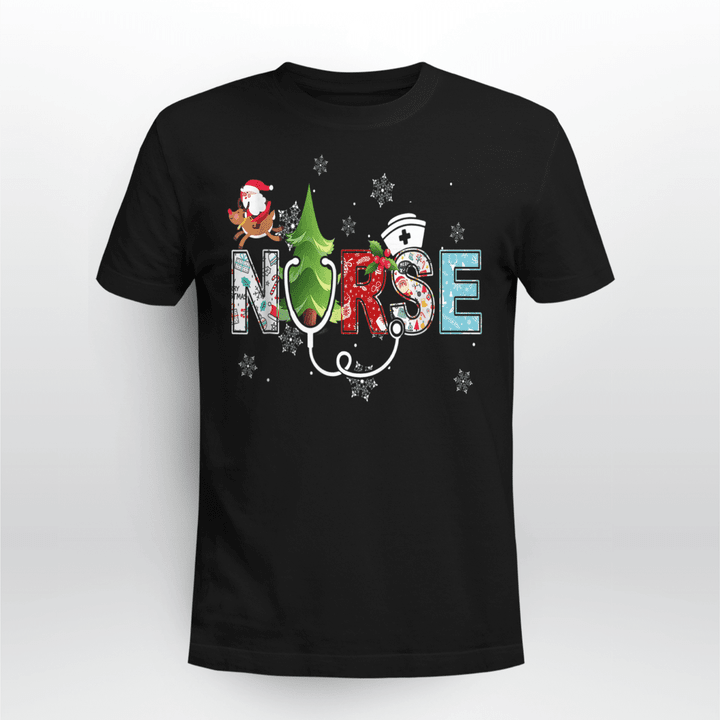 Nurse Classic T-shirt Christmas Tree