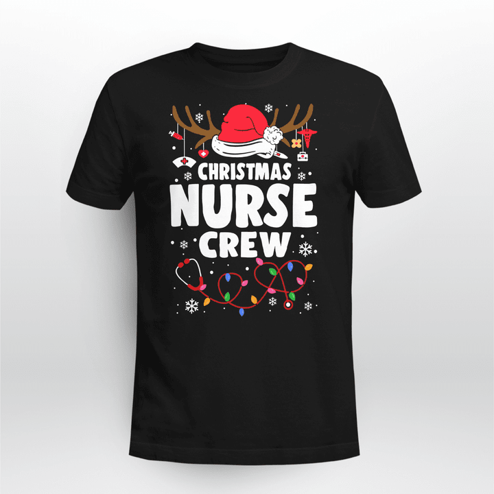 Nurse T-shirt Christmas Nurse Crew