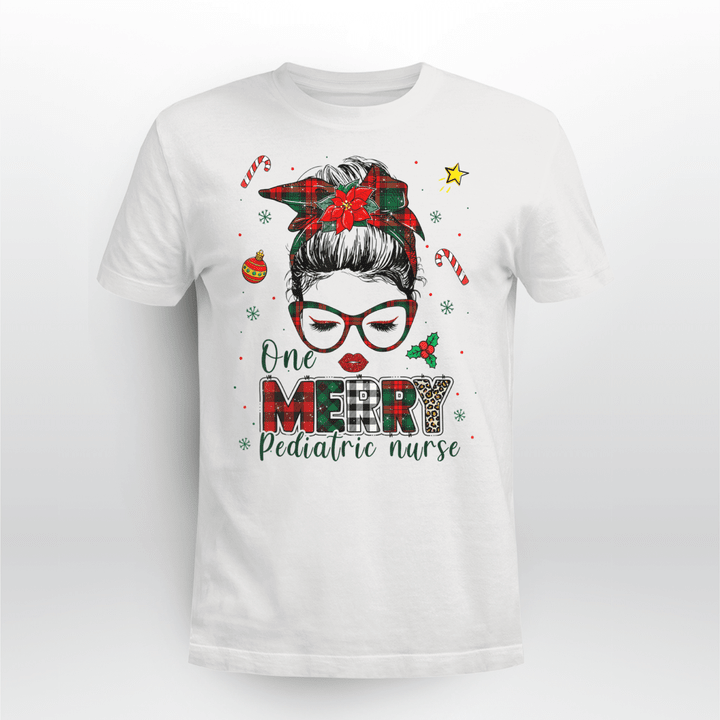 Nurse Classic T-shirt One Merry Pediatric Nurse Christmas