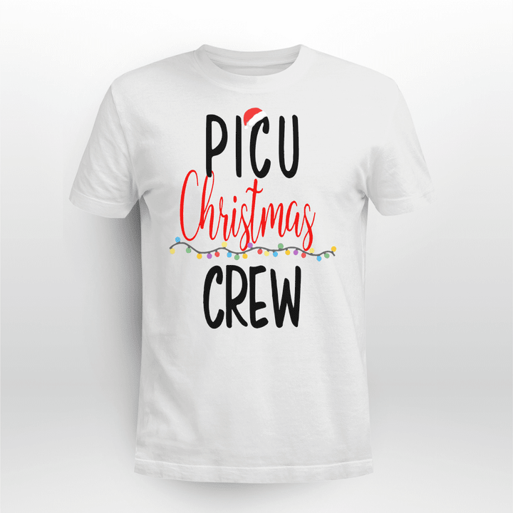 Nurse T-shirt Picu Christmas Crew