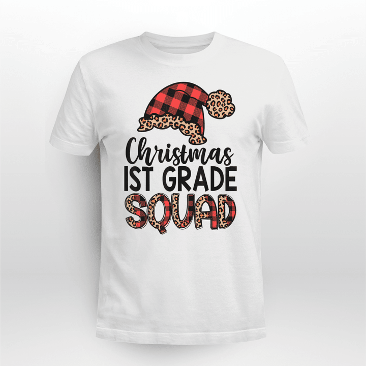 Teacher Classic T-shirt 1st Grade Squad Christmas