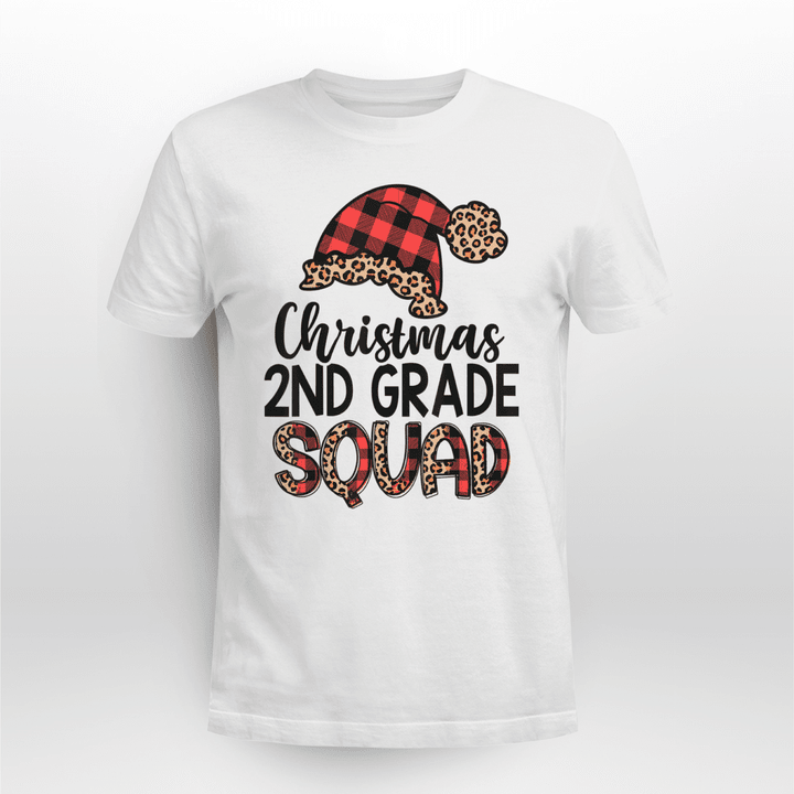 Teacher Classic T-shirt 2nd Grade Squad Christmas