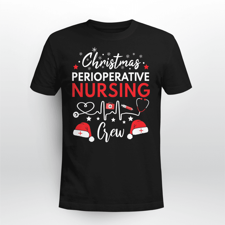 Nurse Christmas T-Shirt Christmas Perioperative Nurse Crew