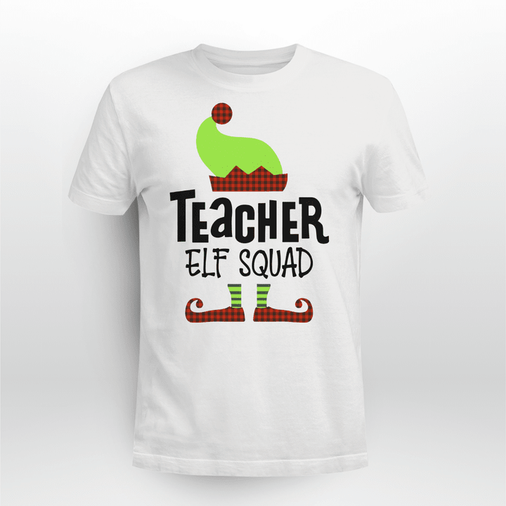 Teacher Christmas T-Shirt Teacher Elf Squad