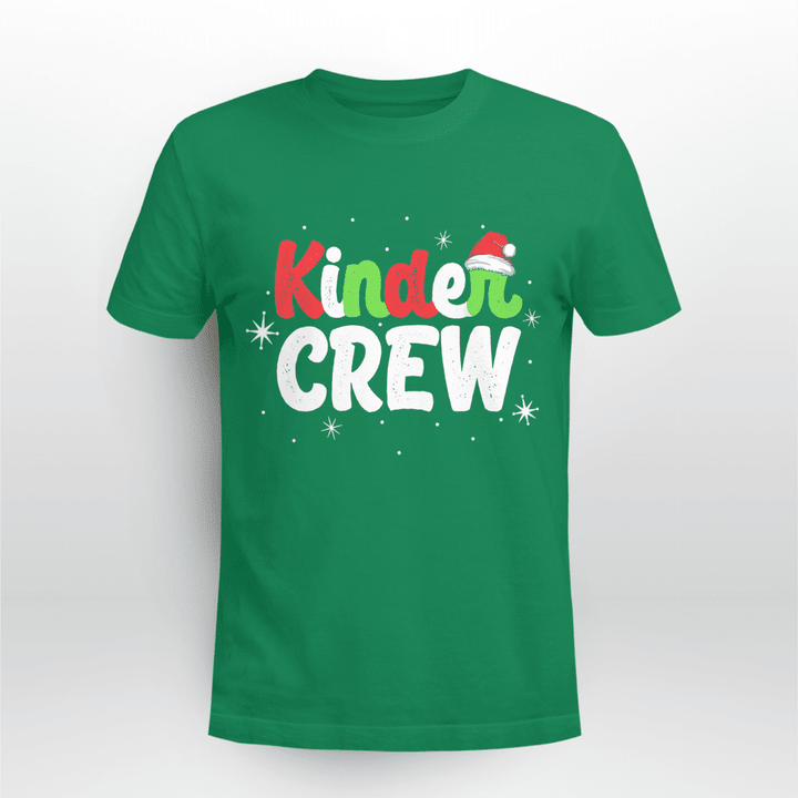 Teacher Classic T-shirt Kinder Crew Christmas Kindergarten Teacher Matching