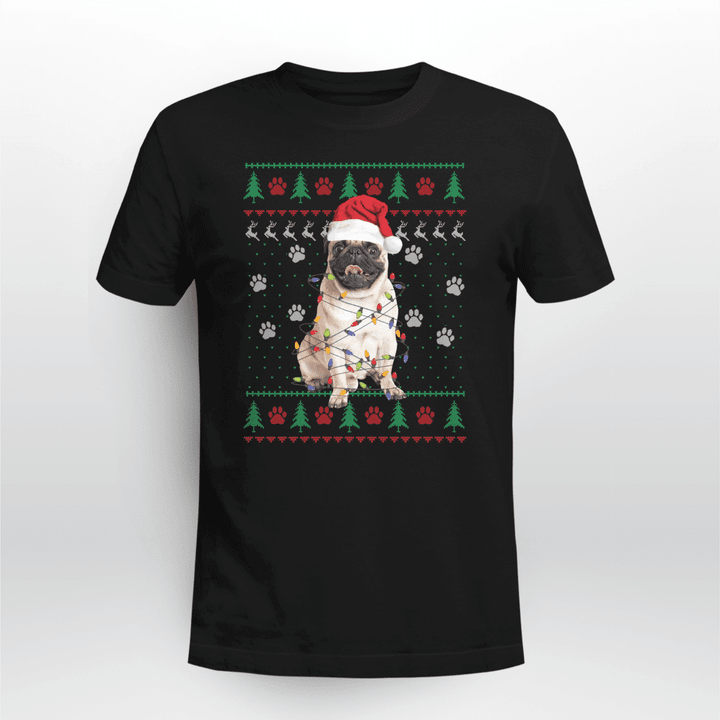 Pug Classic T-Shirt Ugly Christmas