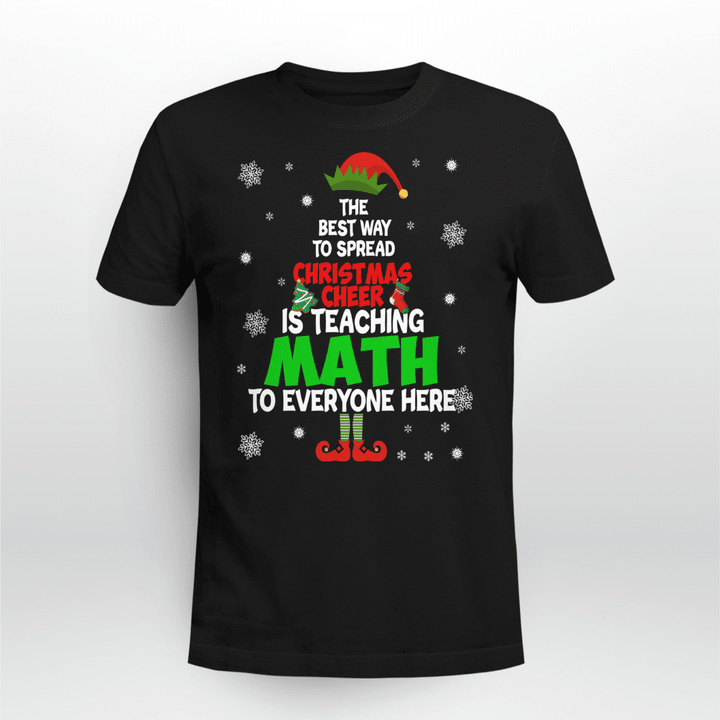 Math Teacher T-shirt Love Christmas