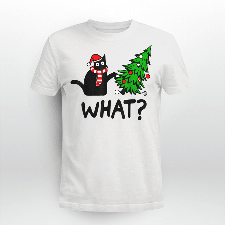 Cat Christmas T-shirt Funny Cat What
