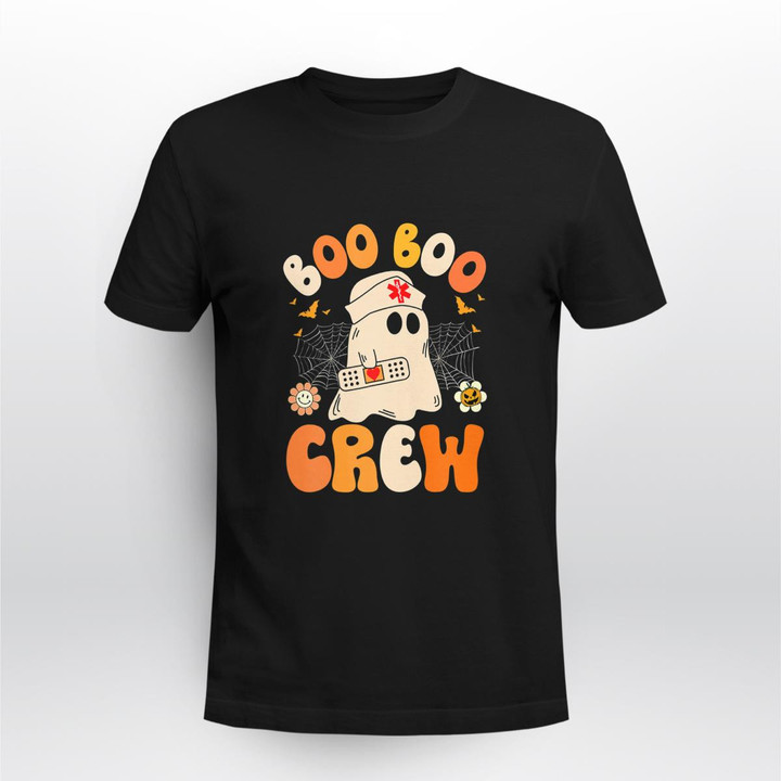 Nurse Halloween T-shirt Boo Boo Crew Nurse Ghost Funny Halloween