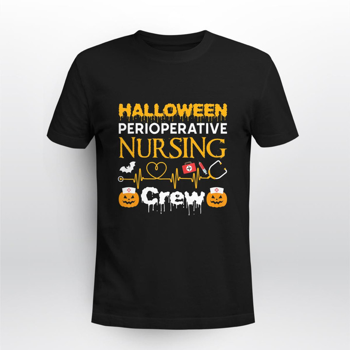 Nurse Halloween T-shirt  Nurse Pre op Nursing Halloween Crew Surgery