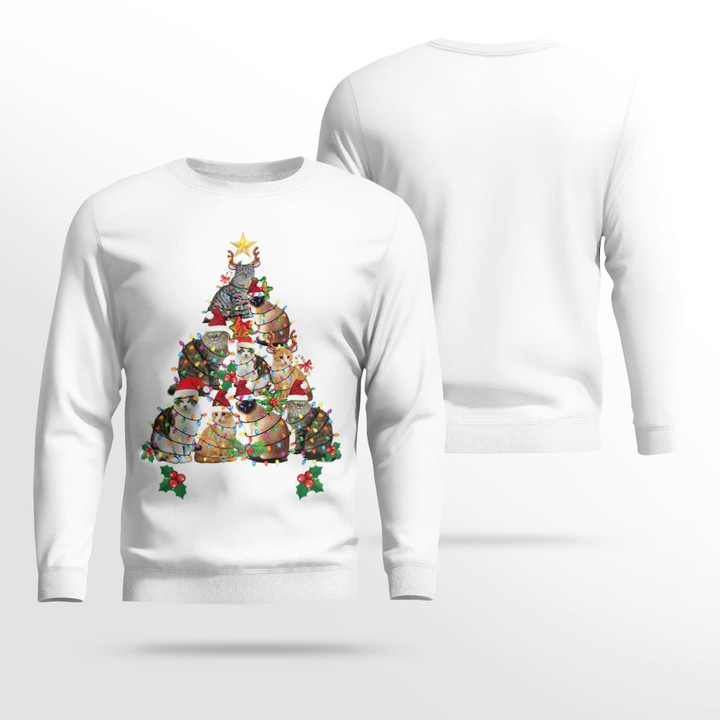 Cat - Christmas Tree Cat Sweatshirt