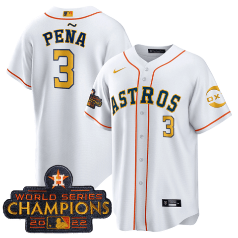 Jeremy Pena Houston Astros Orange Gold Oxy Patch Jersey - All Stitched -  Nebgift
