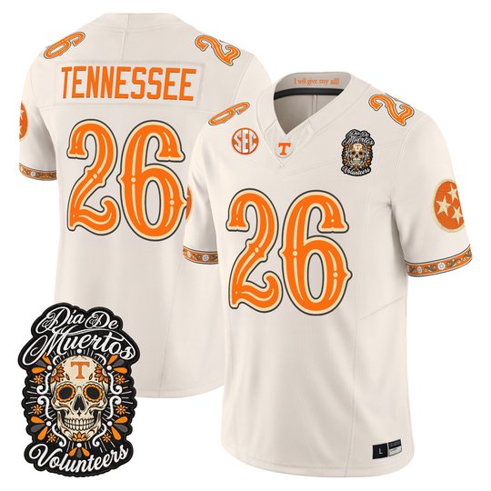 Men's Tennessee Volunteers Día de los Muertos Vapor Limited Jersey - All Stitched