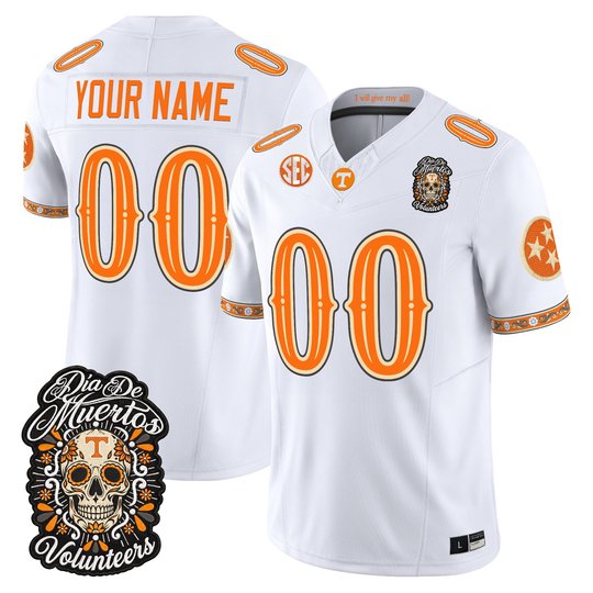 Tennessee Volunteers Día de los Muertos Vapor Limited Custom Jersey - All Stitched