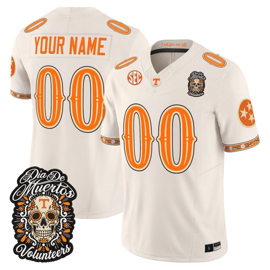 Tennessee Volunteers Día de los Muertos Vapor Limited Custom Jersey - All Stitched