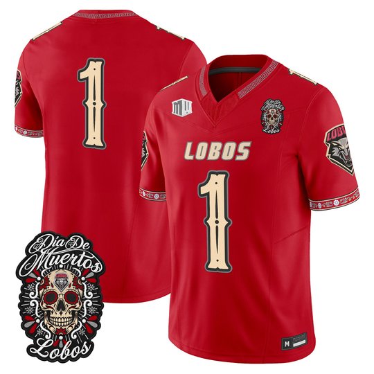 Men's New Mexico Lobos Día de los Muertos Vapor Limited Jersey - All Stitched