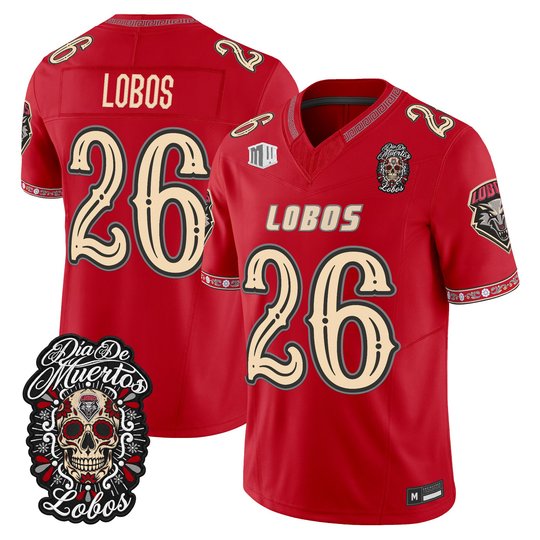 Men's New Mexico Lobos Día de los Muertos Vapor Limited Jersey - All Stitched