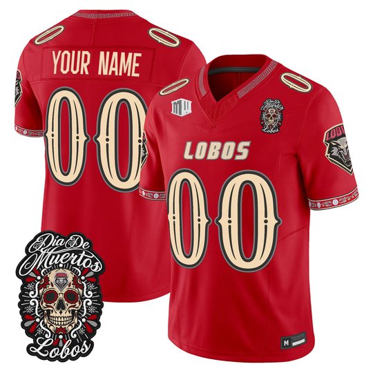 New Mexico Lobos Día de los Muertos Vapor Limited Custom Jersey - All Stitched