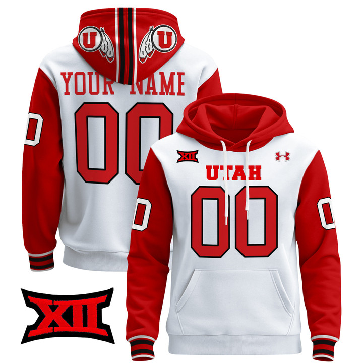 Utah Utes 2024 Custom Pullover Hoodie - All Stitched