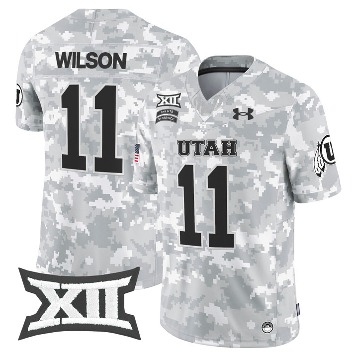 Utah Utes 2024 Salute to Service Vapor Limited Jersey - Arctic Camo - All Stitched