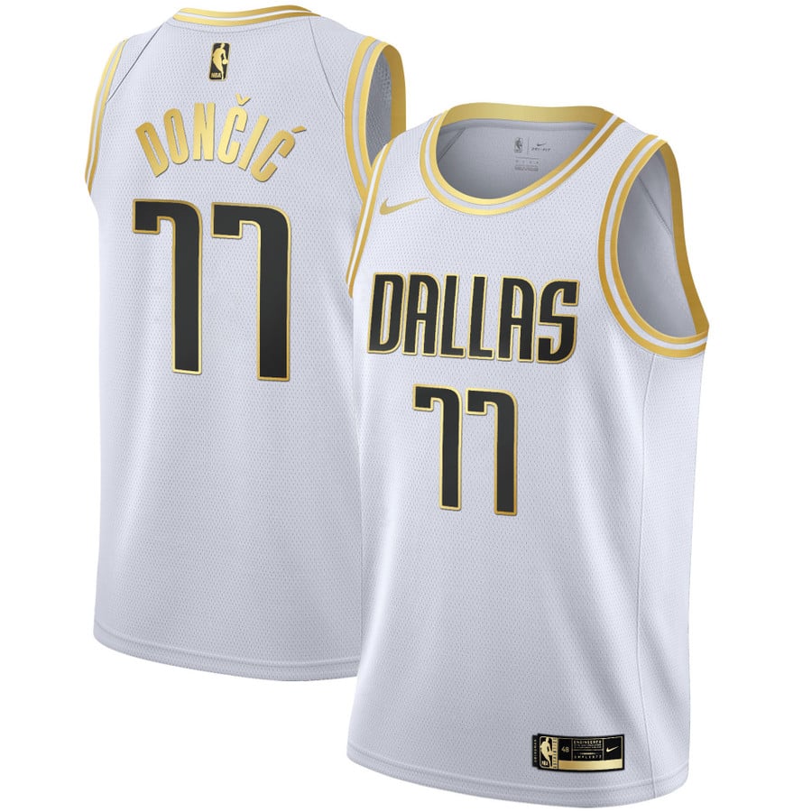dallas mavericks white and gold jersey design