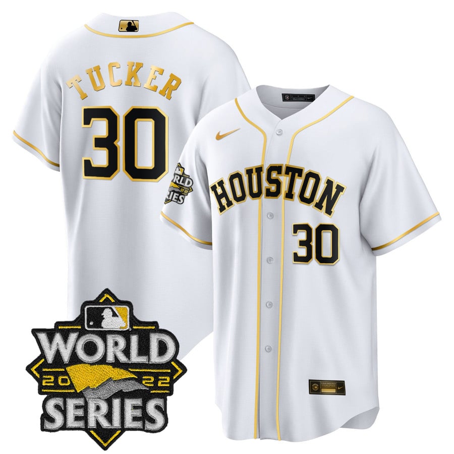 Men's Astros 2023 Champions Gray Gold Jersey – All Stitched - Nebgift