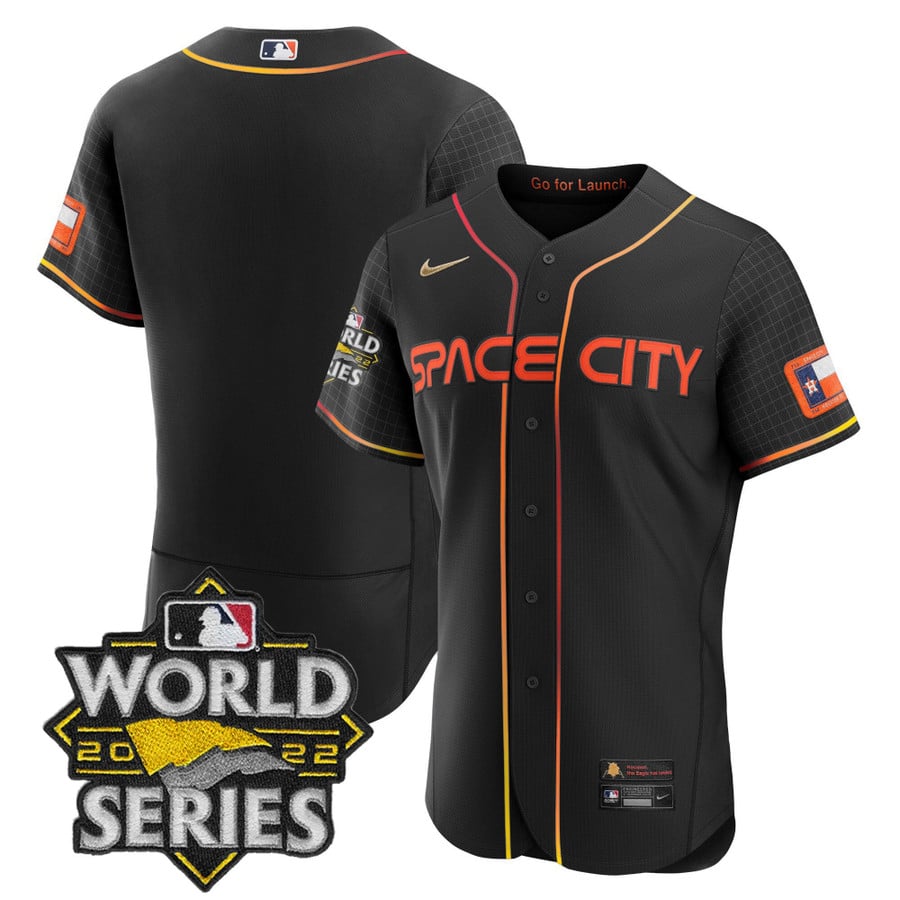 Men's Astros Space City Black & White Jersey – All Stitched - Nebgift